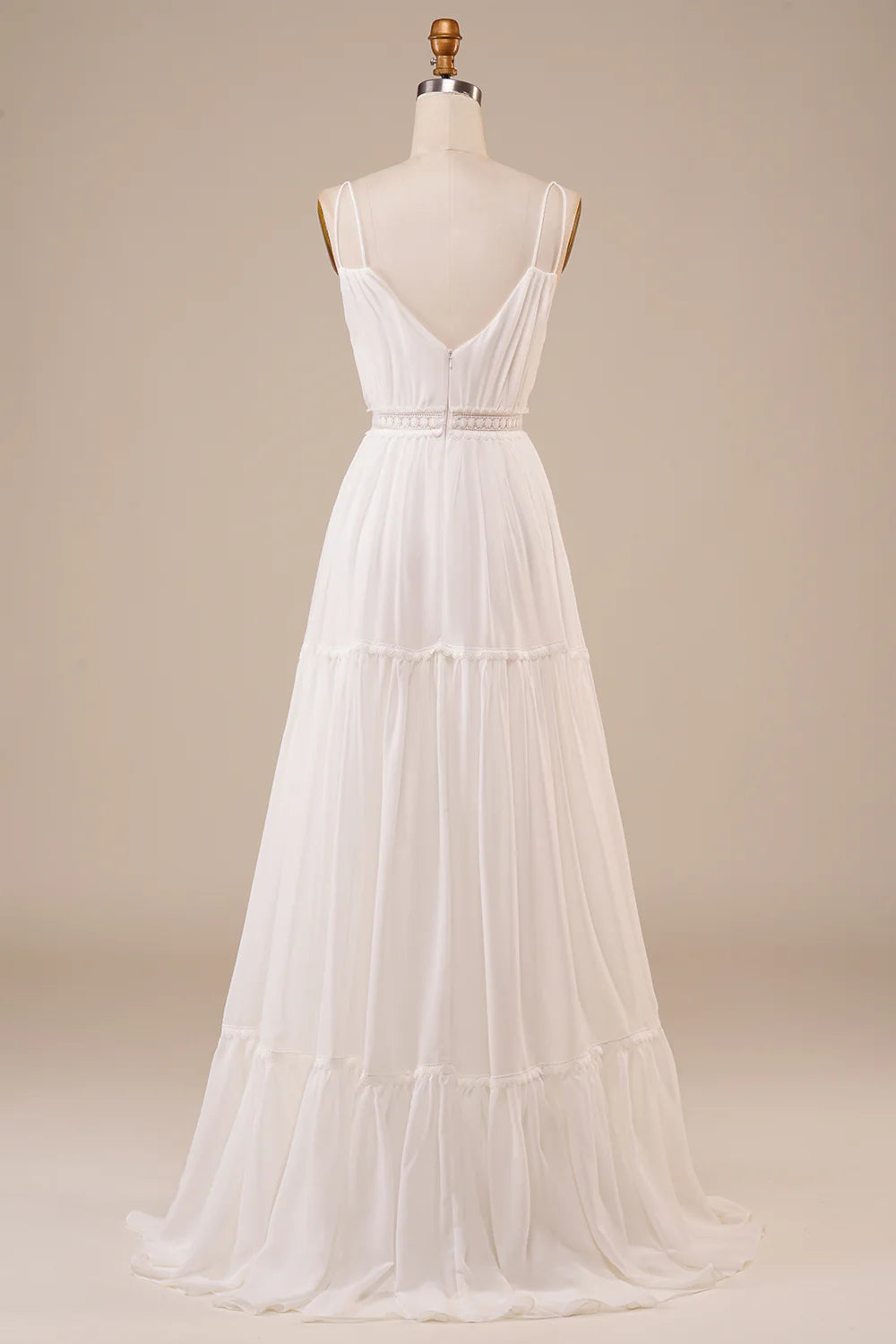DingJiDress A-Line Simple Long Wedding Dress