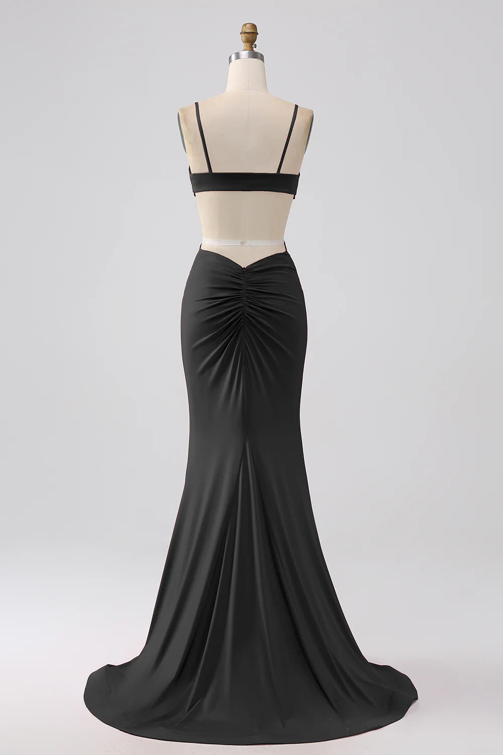 DingJiDress Spaghetti Straps Mermaid Backless Red Long Prom Dress