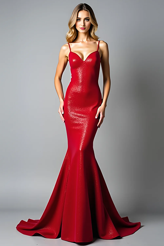 DingJiDress High Quality Dress Charming Mermaid Sweetheart Spaghetti Strap Backless Long Prom Dress