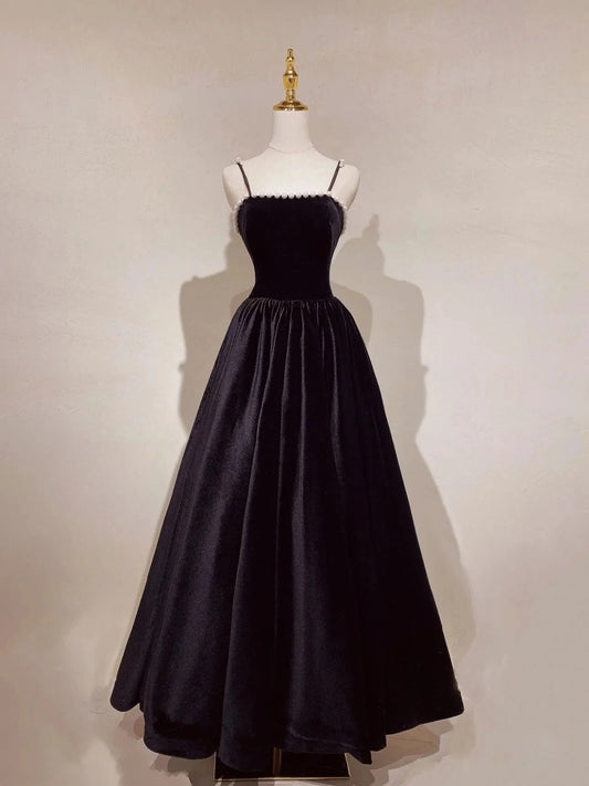 DingJiDress Elegant Evening Dress A-Line Spaghetti Straps Sleeveless Backless Long Prom Dresses Beading High Quality Formal Wear Dresses Wedding Guest Dresses