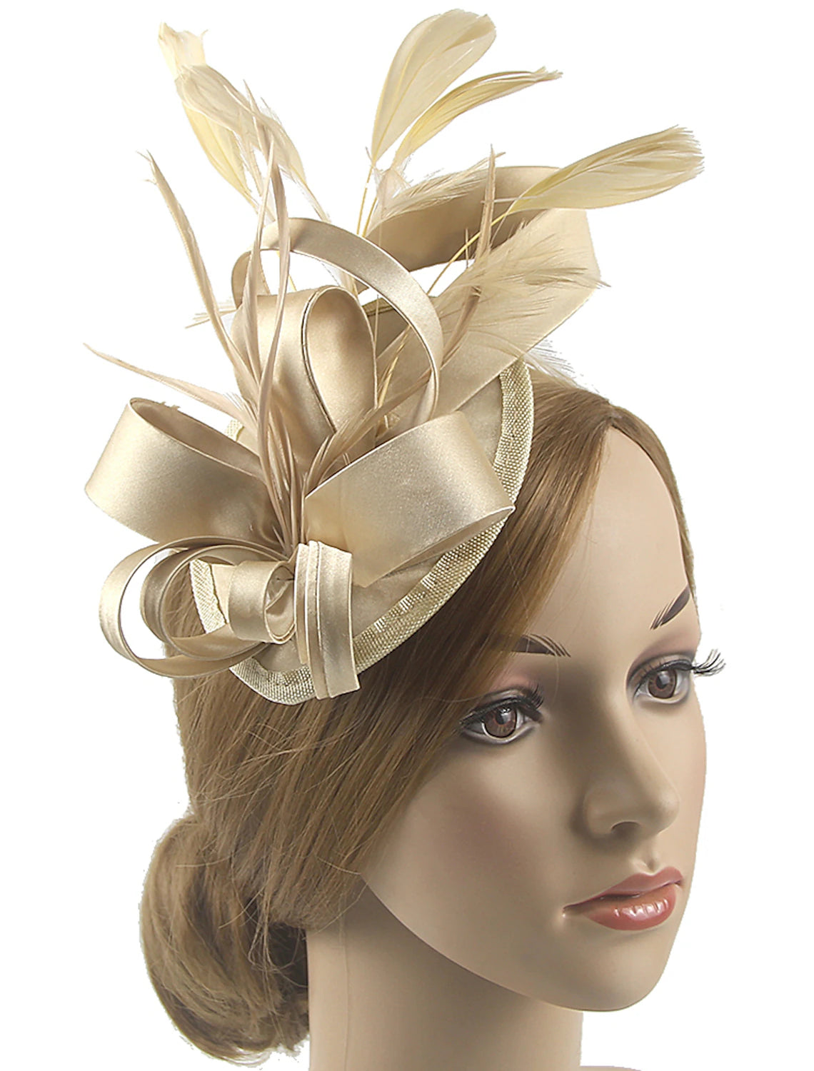 DingJiDress Headbands Fascinators Hats Polyester / Polyamide Fedora Hat Floppy Hat Fall Wedding Party / Evening Holiday Tea Party Horse Race Vintage Elegant With Feather Appliques Headpiece Headwear