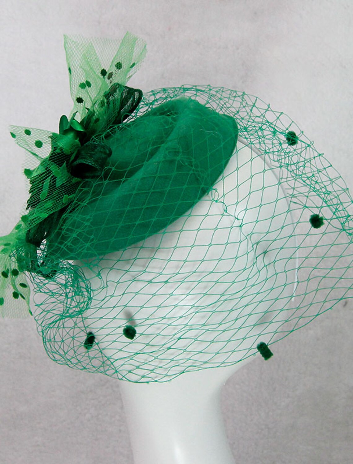 DingJiDress Fascinators Kentucky Derby Hat Headwear Headpiece Net Veil Hat Wedding Ladies Day Cocktail Royal Astcot With Cap Floral Headpiece Headwear