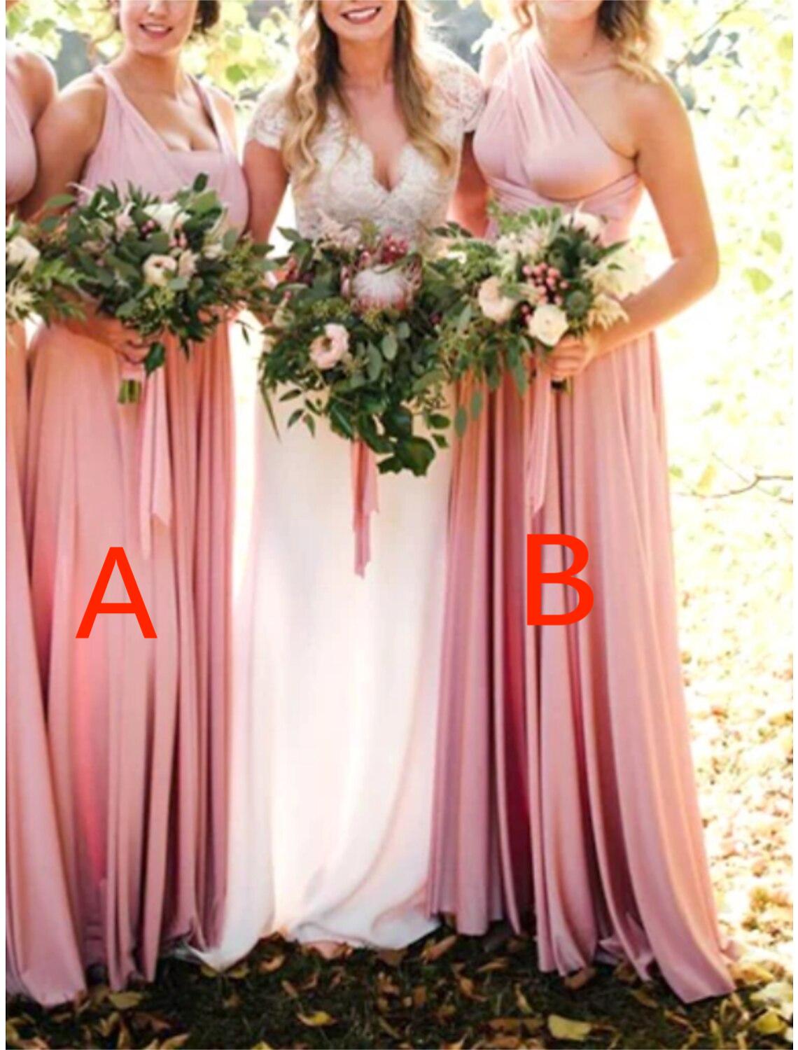 Sheath / Column Bridesmaid Dress Halter Sleeveless Convertible Floor Length Spandex with Pleats