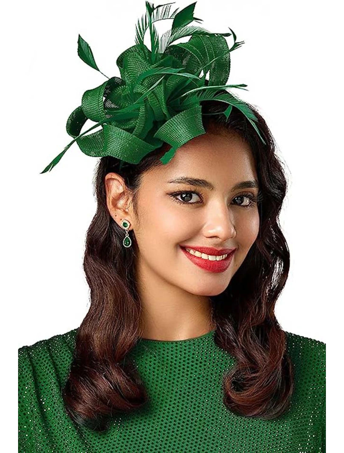 DingJiDress Fascinators Net Halloween Kentucky Derby Classic Wedding With Flower Headpiece Headwear