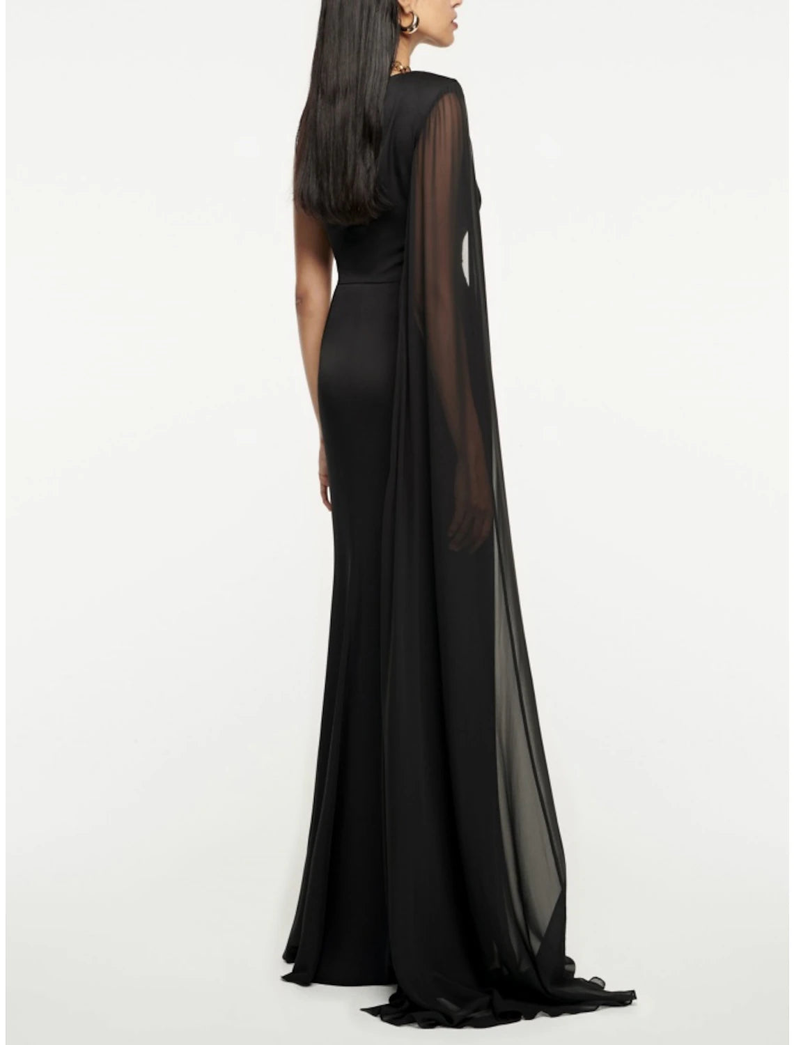 A-Line Evening Gown Elegant Dress Formal Sweep / Brush Train Black Dress Sleeveless One Shoulder Imitation Silk with Pleats Ruched