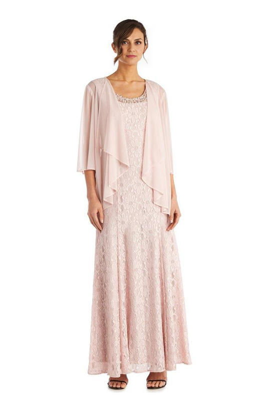 DingJiDress Evening Dress Elegant Mermaid two Piece Lace Long Mother Of The Bride Dress