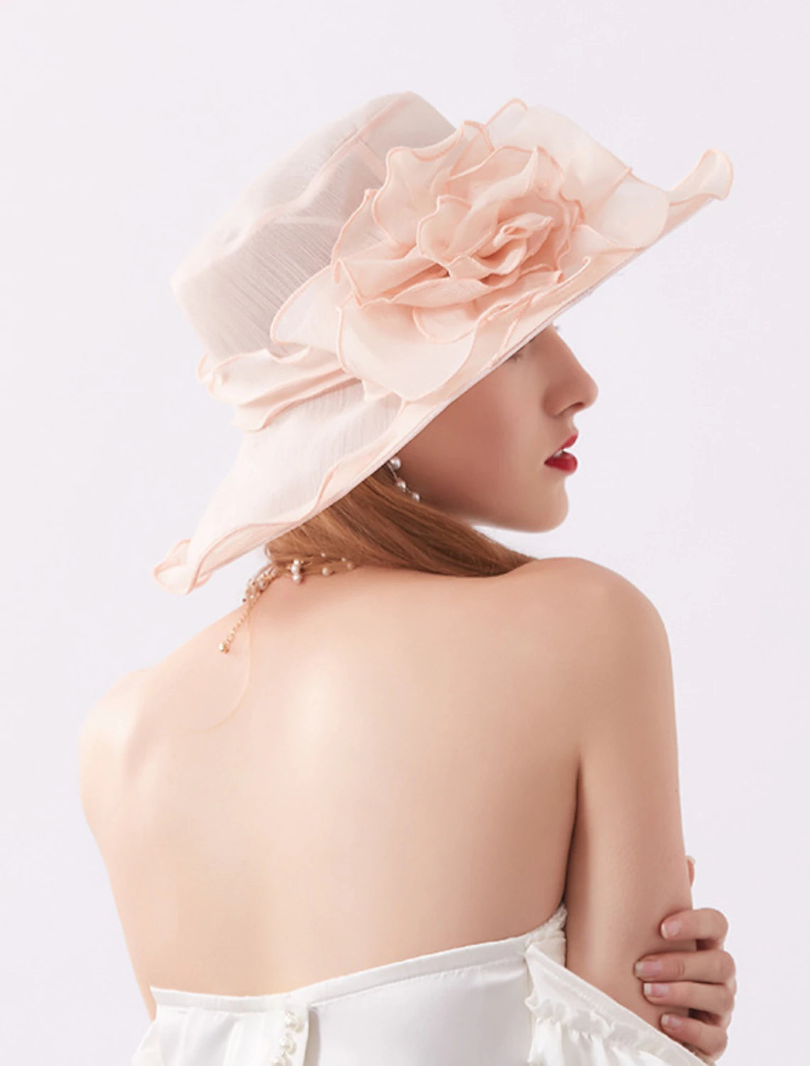 DingJiDress Hat Tea Party Kentucky Derby Melbourne Cup Wedding With Headpiece Headwea