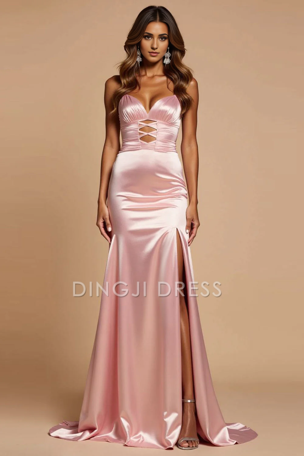 DingJiDress High Quality Dress Exquisite Mermaid Sheath V-Neck Sweetheart Backless Fashion Long Prom Dress