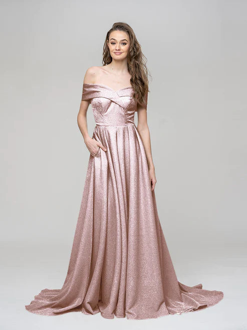 DingJiDress Off The Shoulder Sweetheart A Line Long Prom Dresses