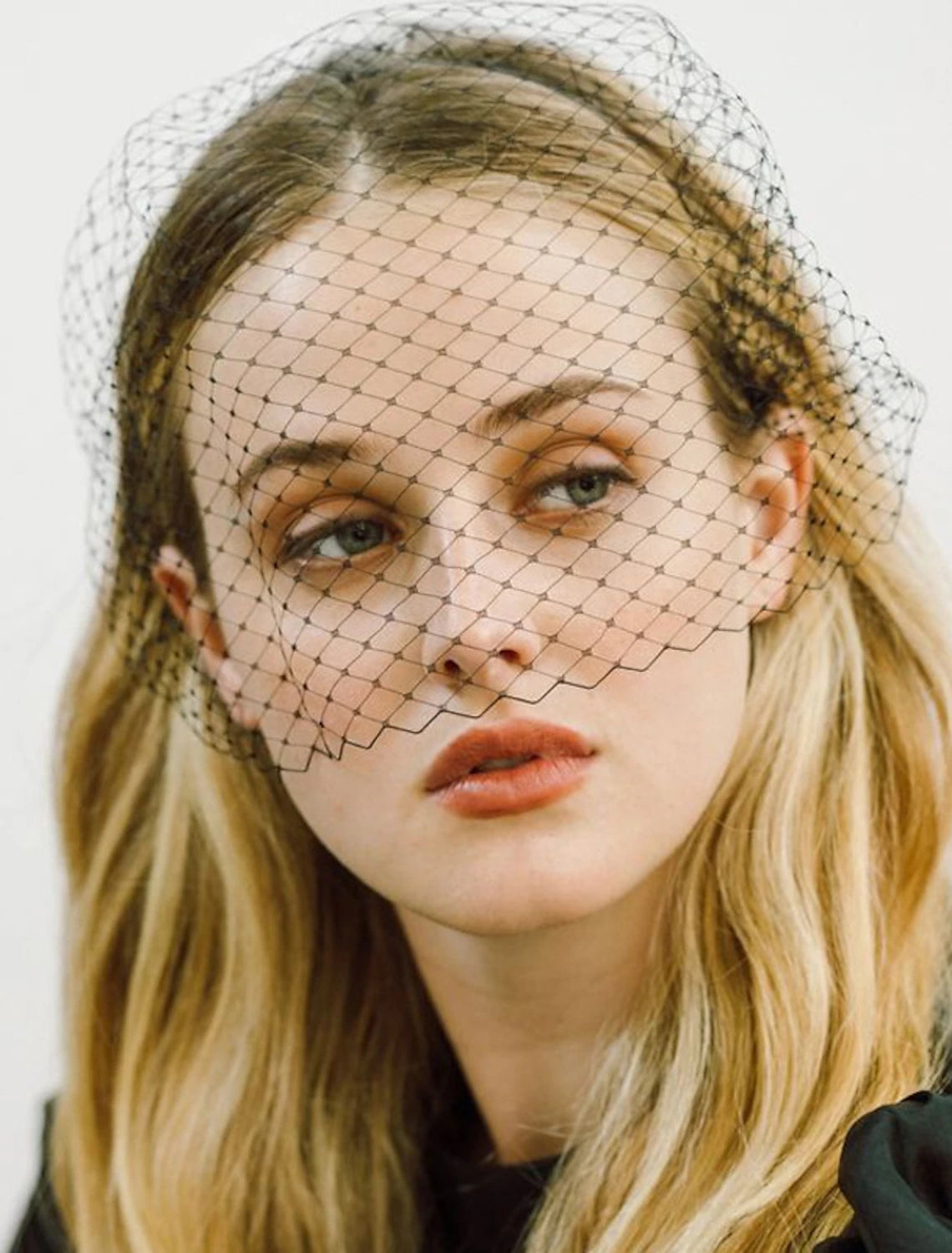 DingJiDress One-tier Simple / Vintage Wedding Veil / Birdcage Veils with Pure Color 15.75 in (40cm) Tulle