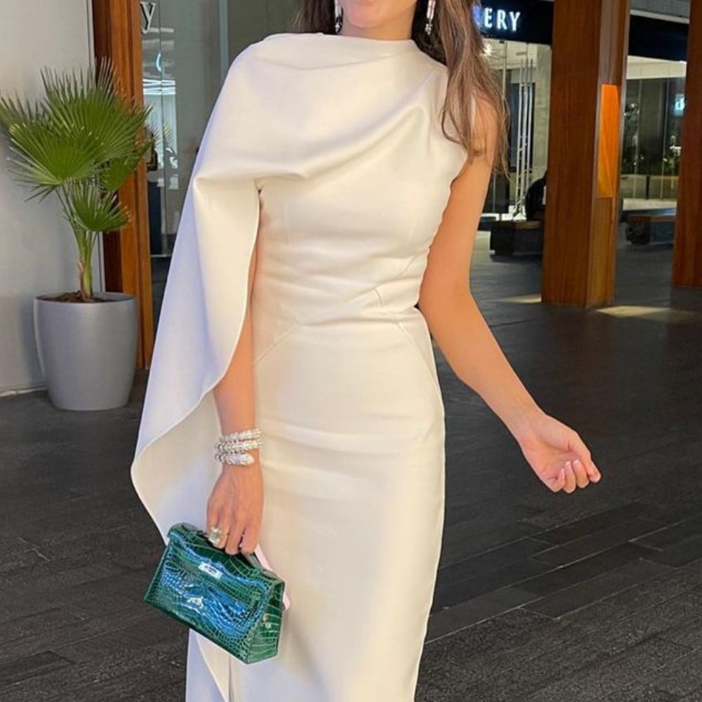 Sheath / Column Evening Gown Elegant Dress Formal Tea Length Christmas Red Green Dress Sleeveless Cowl Neck Stretch Fabric with Ruched