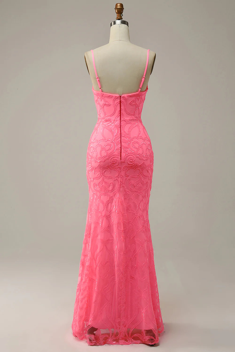 DingJiDress Blush Sheath Glitter Prom Dress with Sequins