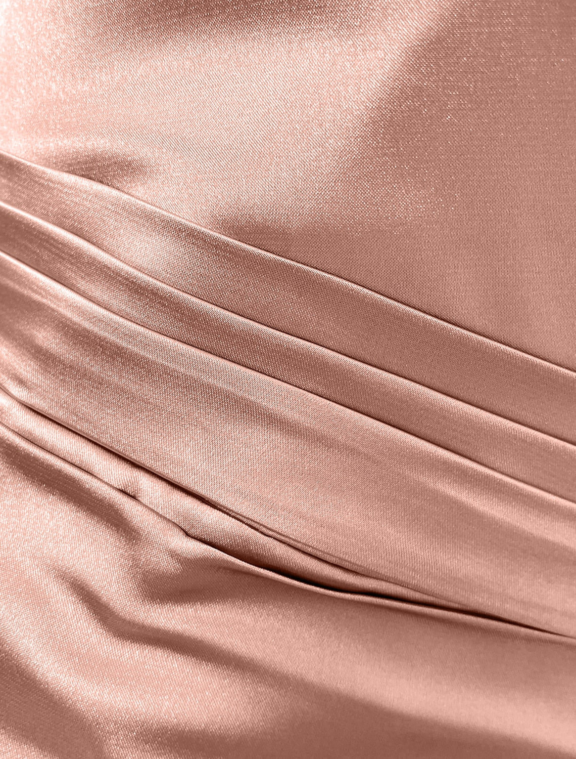 Mermaid / Trumpet Evening Gown High Split Dress Halter Neck Pink Dress Wedding Sweep / Brush Train Sleeveless Bridesmaid Dress Satin With Pleats