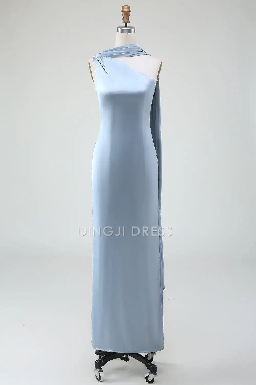DingJiDress Fashion Sheath One Shoulder Sleeveless Elegant Party Dress Hot Sale Prom Dress