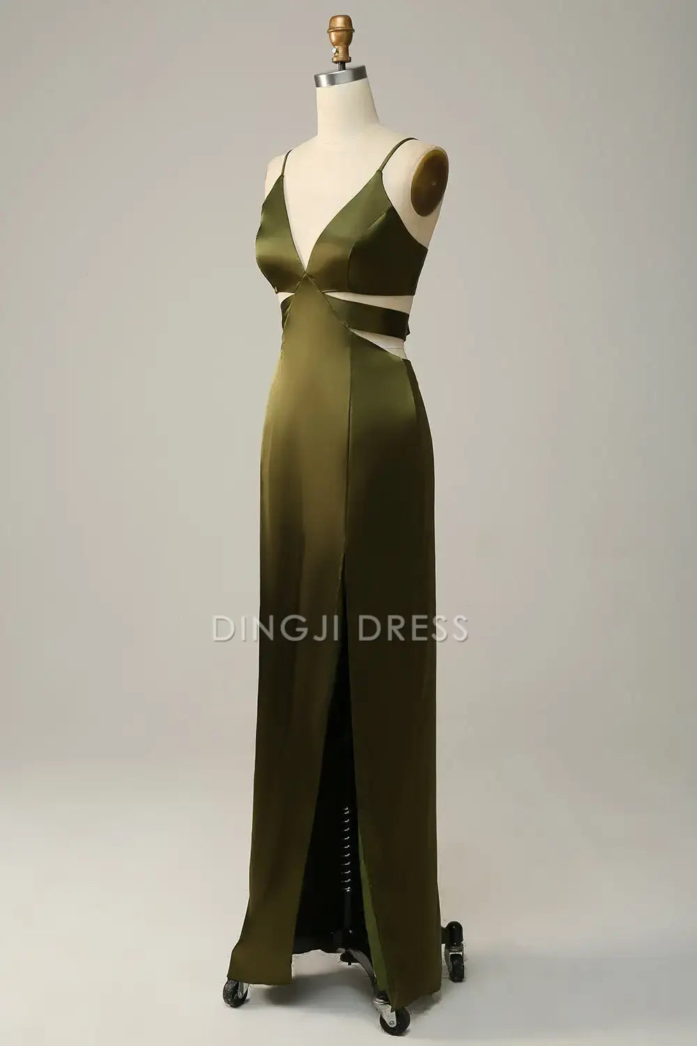 DingJiDress Hot Sale Prom Dress Sheath V Neck Spaghetti Straps Backless Hollow Out Charming Formal Dresses