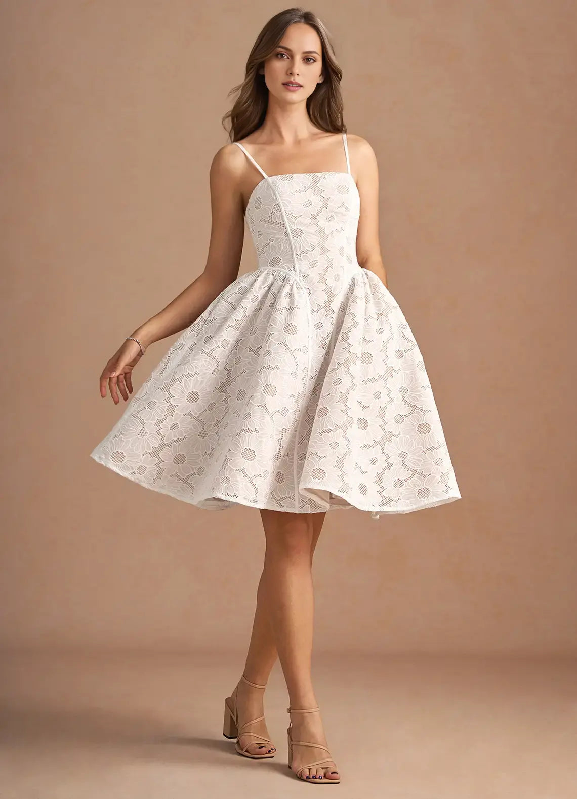 DingJiDress Short Prom Dress Lace A Line Straight Neckline Spaghetti Strap Elegant Hot Sale Homecoming Dress