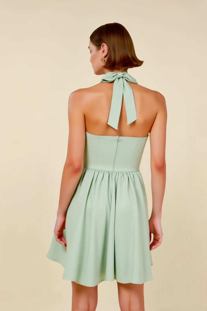 DingJiDress Elegant A-Line Halter Sweetheart Neck Sleeveless Fashion Simple Cocktail Dress New Hot Sale Homecoming Dress