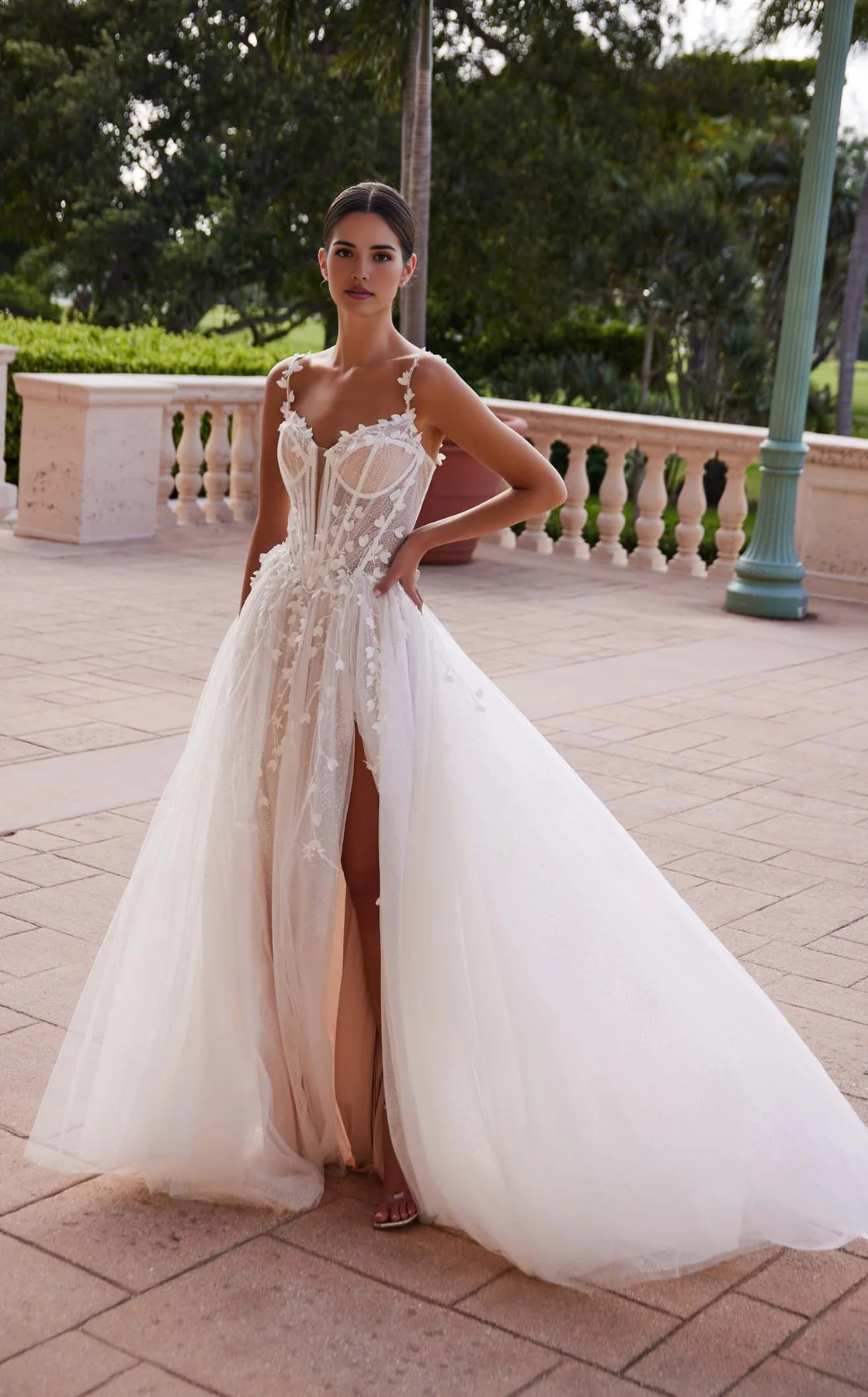 DingJiDress Hot Sale Wedding Dress Exquisite A Line Spaghetti Strap Sweetheart Neckline Backless Side Fork Flower Sparkle Formal Wear Dresses