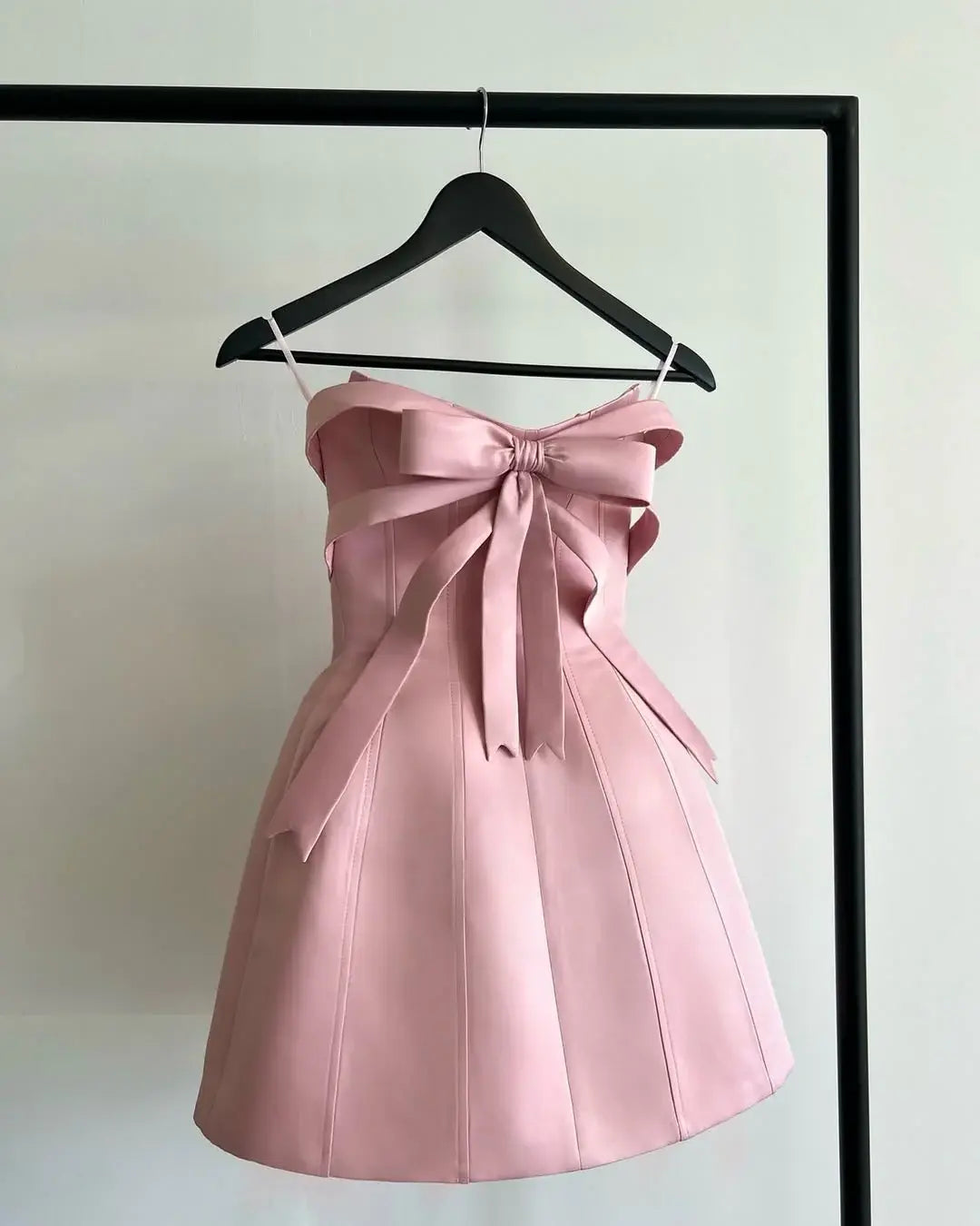 DingJiDress Short Evening Dress Cute A Line Strapless Sweetheart Pink With Bowknot Exquisite Cocktail Dress Hot Sale Homecoming Dress
