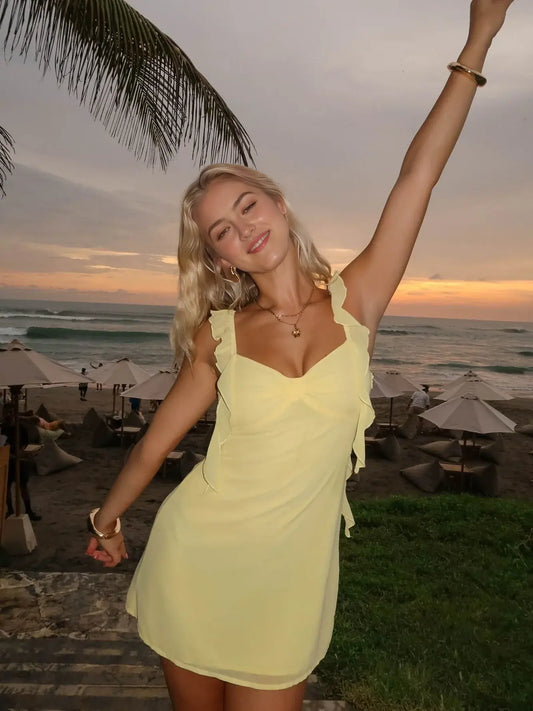DingJiDress Short Evening Dress Unique A Line Low-Cut Sweetheart With Ruffles Charming Cocktail Dress Hot Sale Homecoming Dress