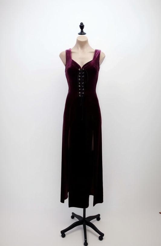 Edgy Sheath Sweetheart Sleeveless Lace-Up Burgundy Floor-Length Evening Dress For Women Hot Sale