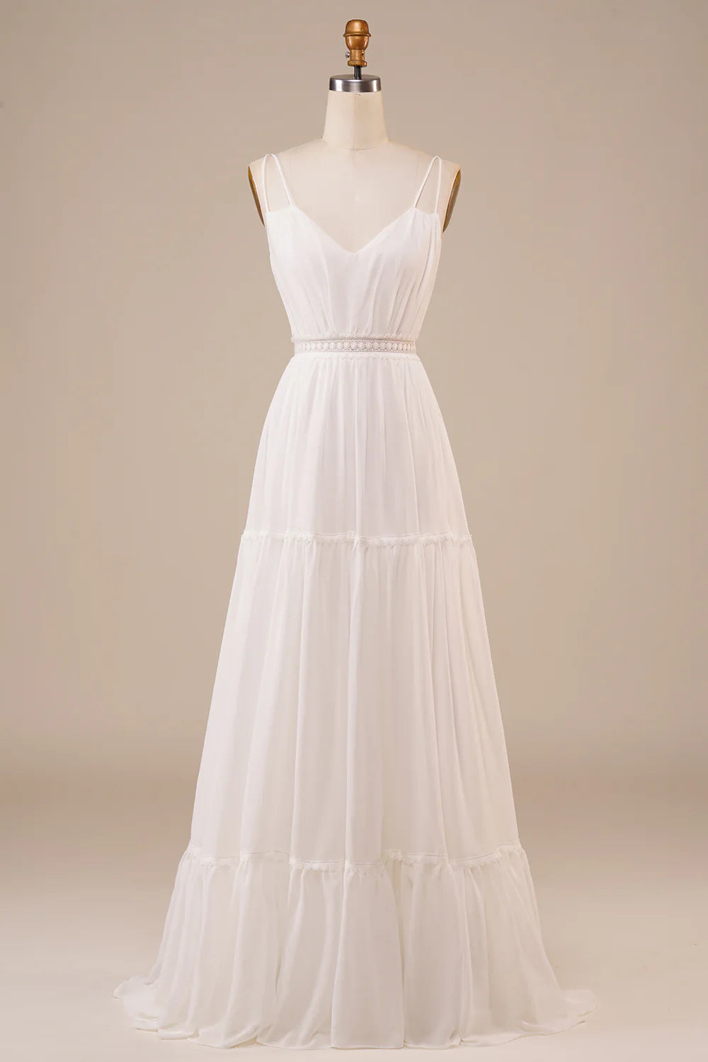DingJiDress A-Line Simple Long Wedding Dress