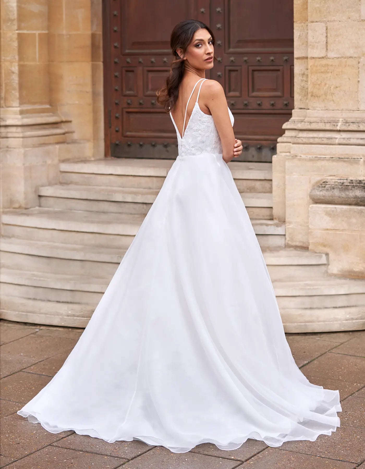 DingJiDress a classic princess gown with organza skirt
