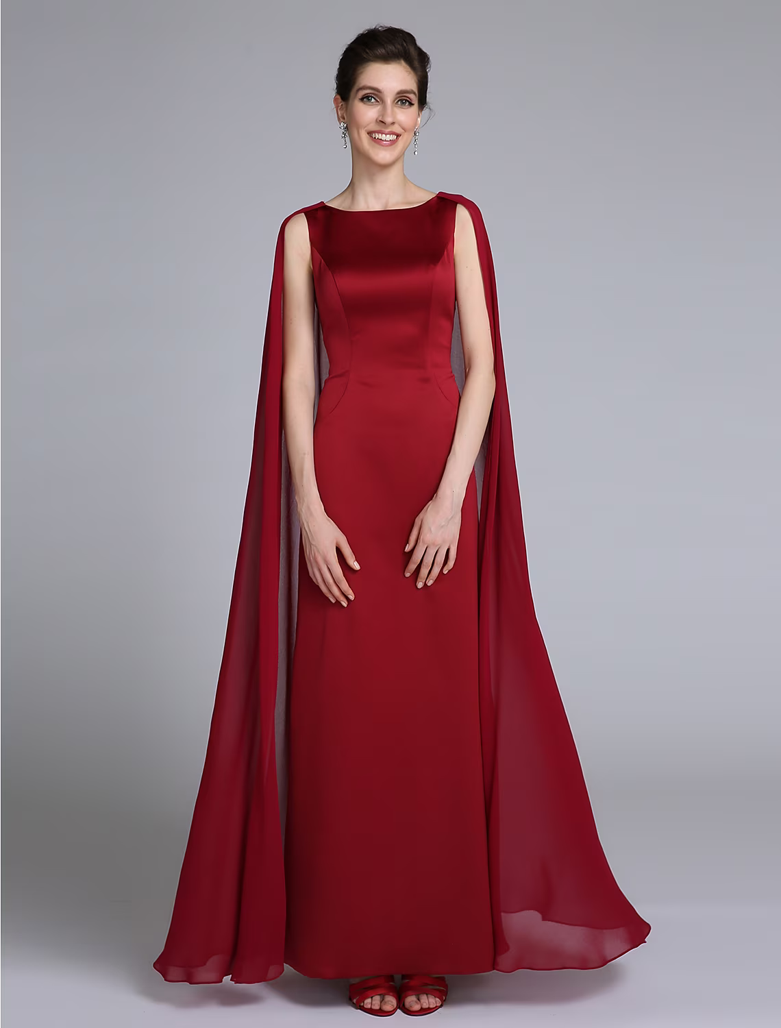 Mother of the Bride Dress Elegant Ankle Length Chiffon Sleeveless with Pleats