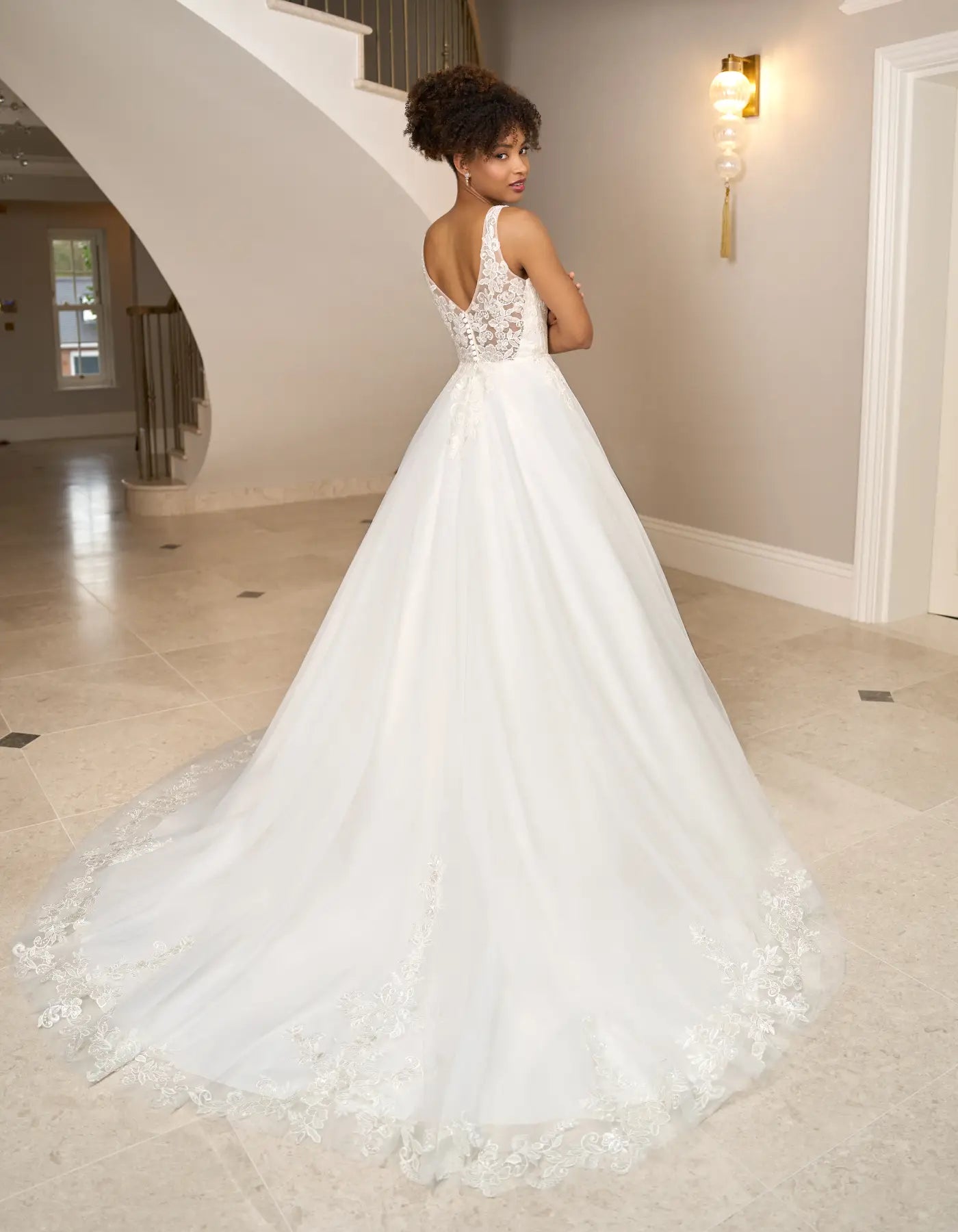 DingJiDress a floral a-line with lace hem