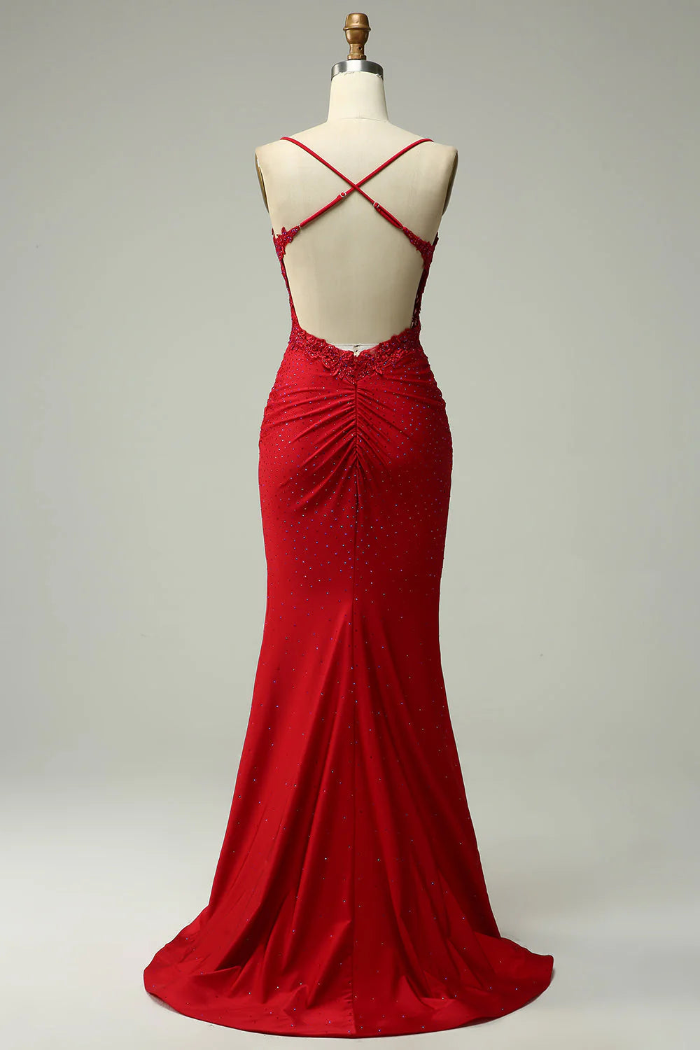DingJiDress Trendy Mermaid Halter Neck Royal Blue Long Prom Dress with Appliques Beading