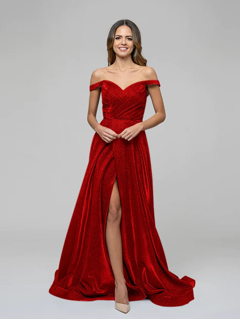 DingJiDress A Line Off The Shoulder Formal Party Prom Dresses