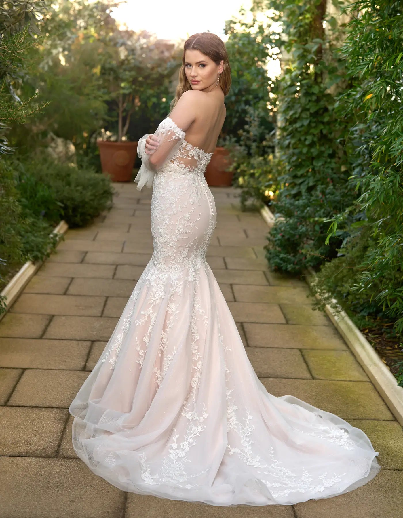 DingJiDress a beaded lace mermaid with seperate sleeves