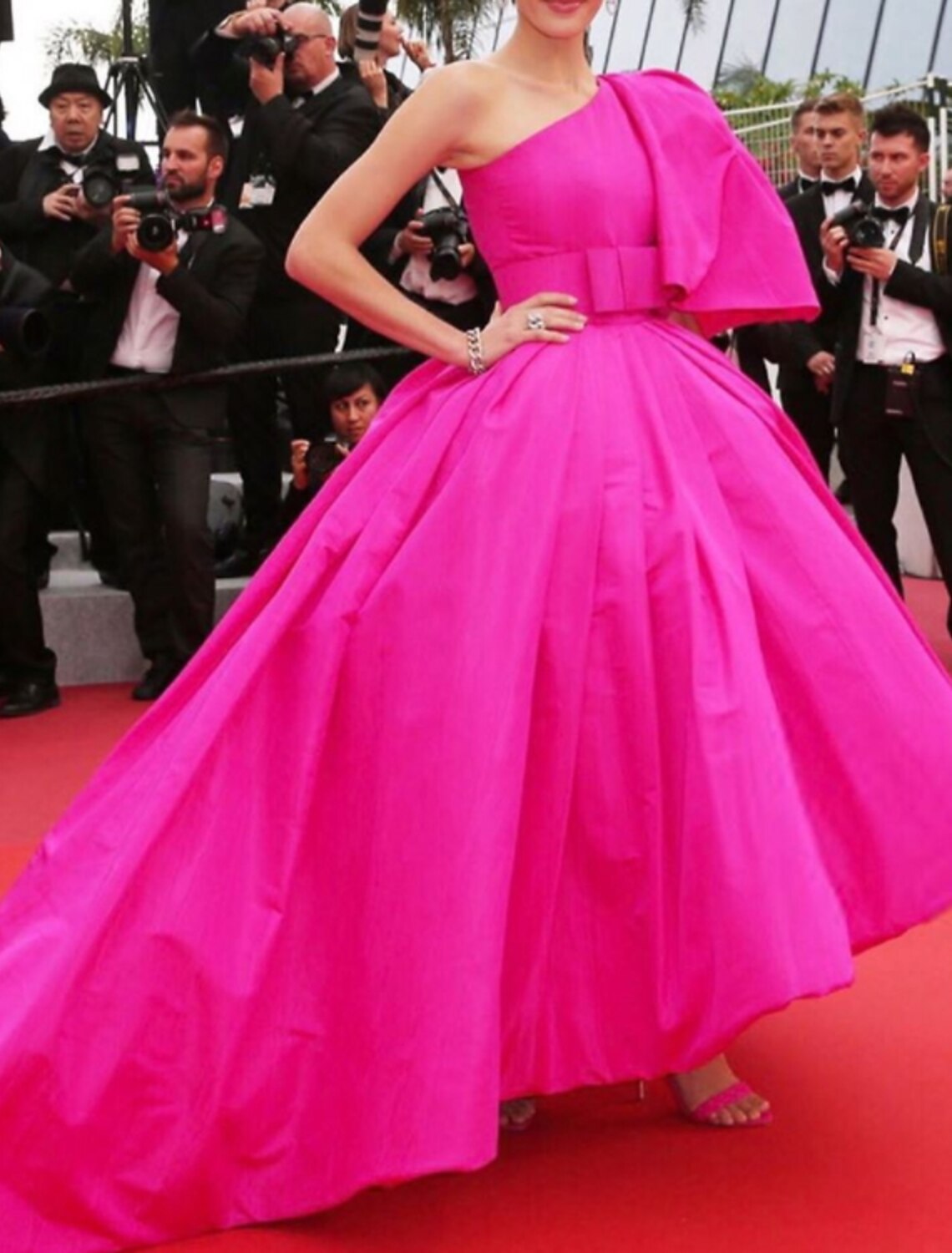 Ball Gown Prom Dresses Celebrity Style Dress Wedding Guest Prom Court Train Sleeveless One Shoulder Taffeta with Bow(s)