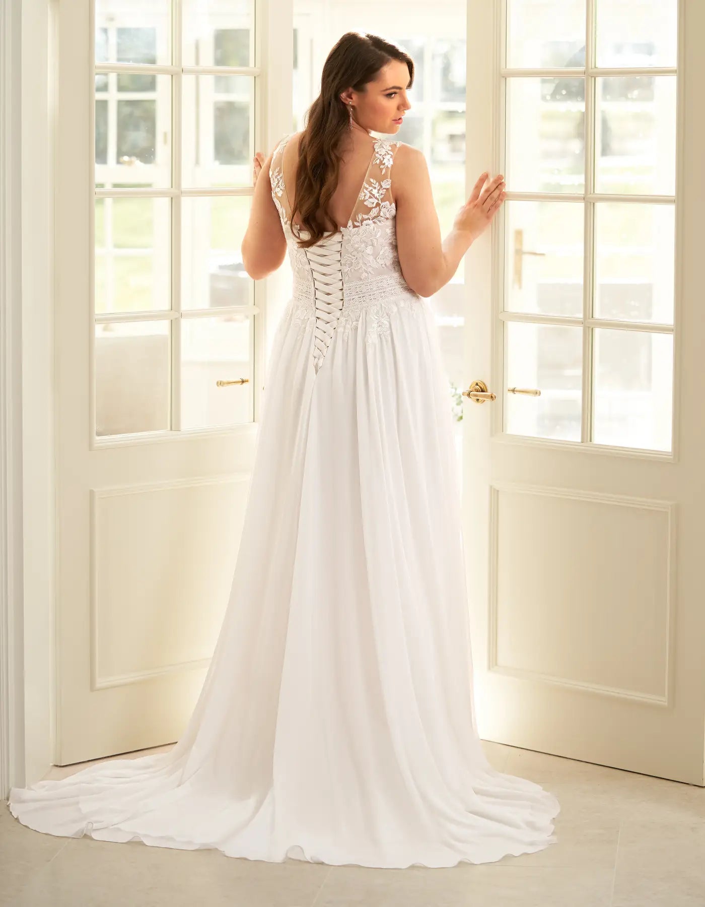 DingJiDress structured a-line with supportive bodice and straps