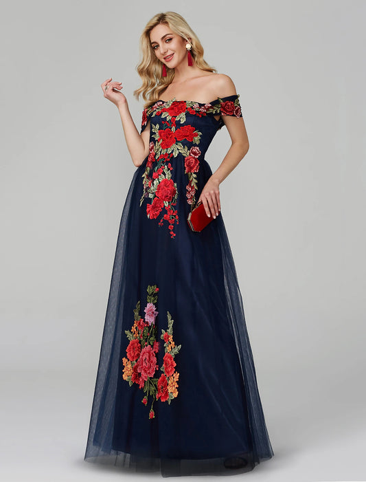A-Line Hot Dress Wedding Guest Asymmetrical Sleeveless Illusion Neck Tulle with Appliques