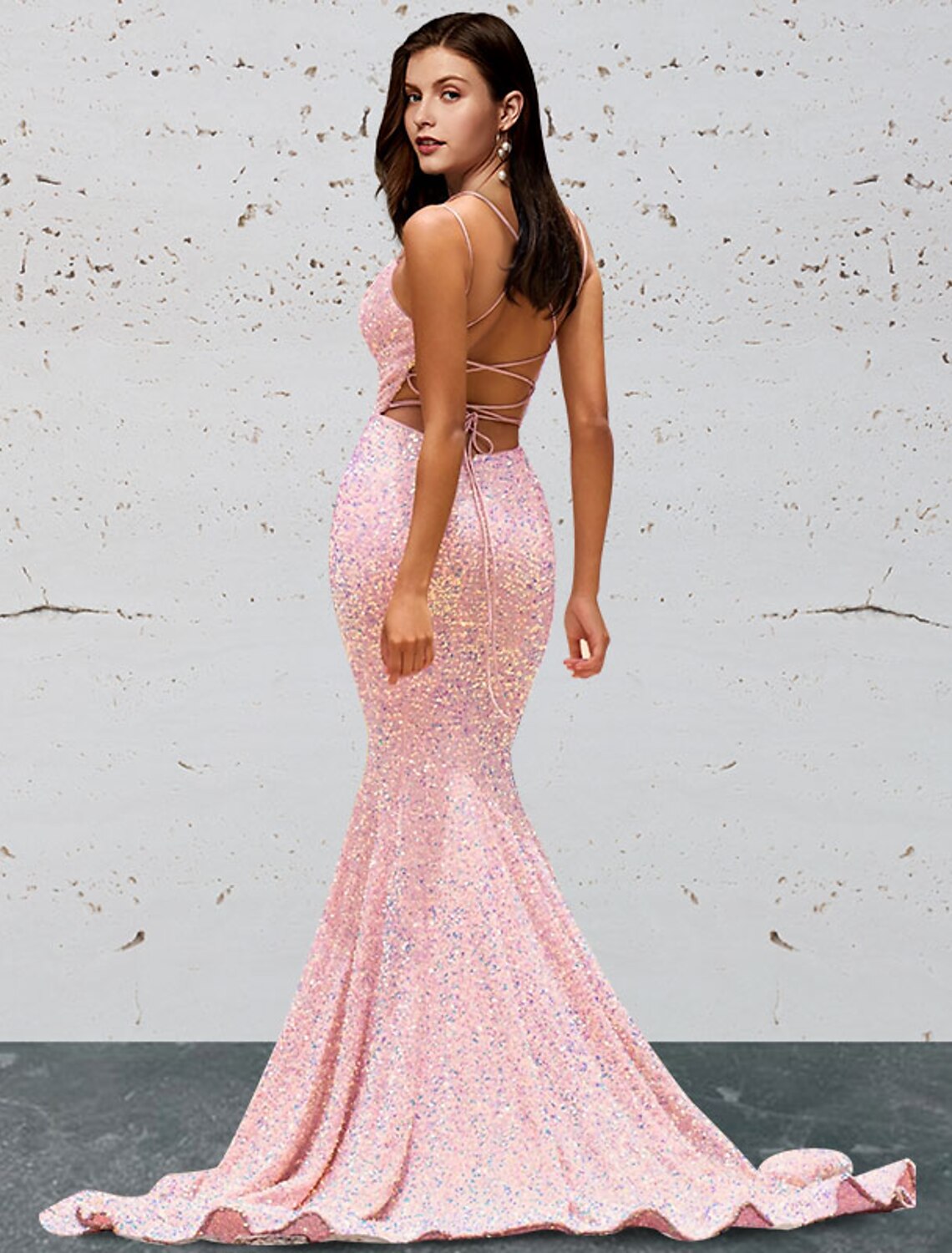 A-Line Prom Dresses Floral Dress Formal Floor Length Sleeveless V Neck Lace with Floral Print