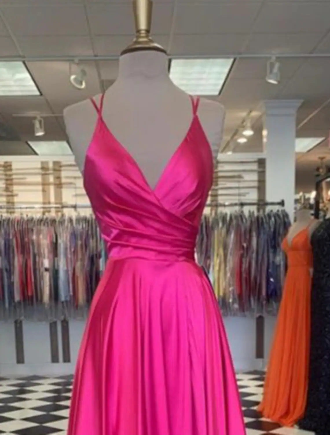 A-Line Prom Dresses Sexy Dress Formal Floor Length Sleeveless Strap Charmeuse with Slit