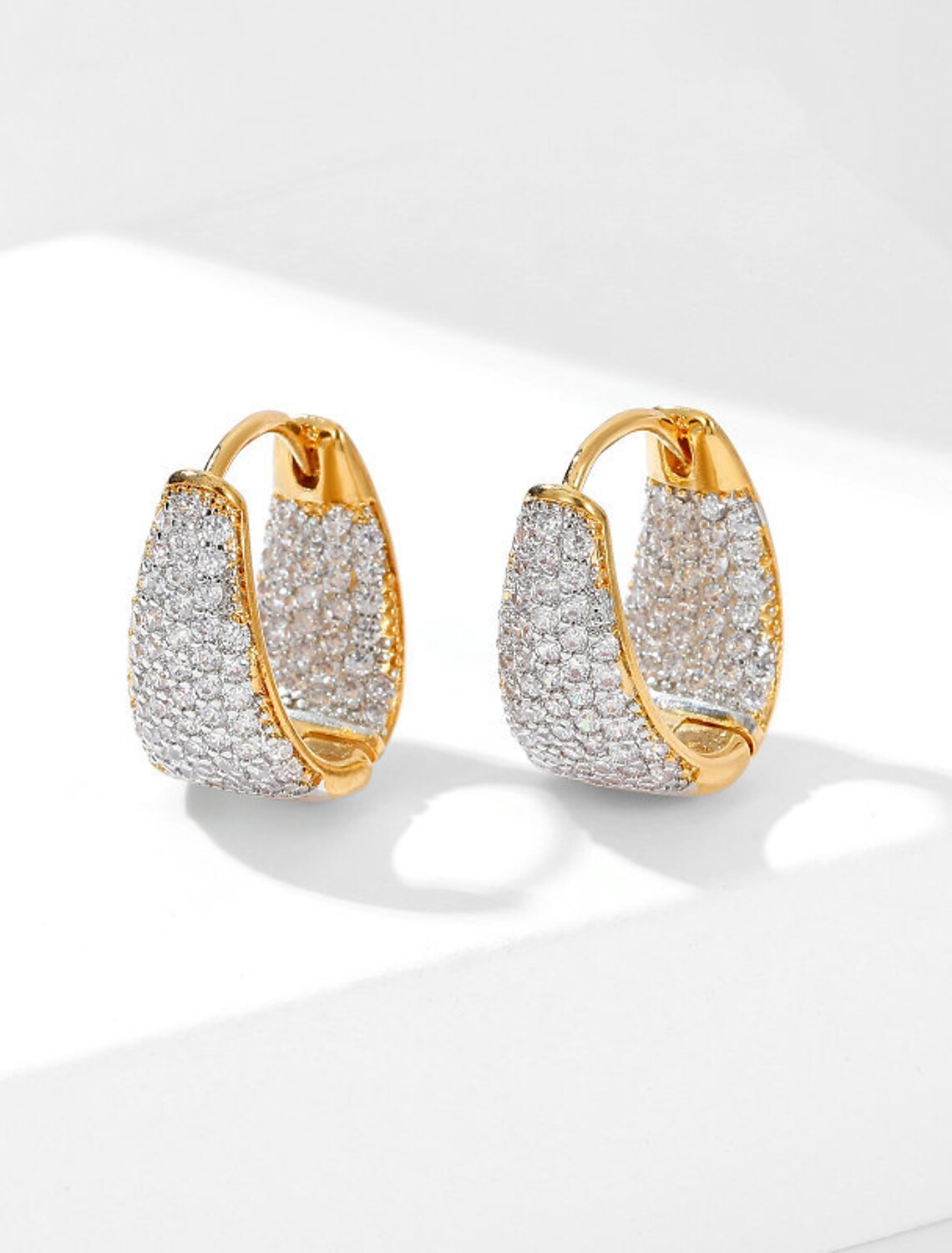 DingJiDress Women's Earrings Fine Jewelry Classic Drop Precious Stylish Simple Earrings Jewelry Gold For Gift Festival 1 Pair