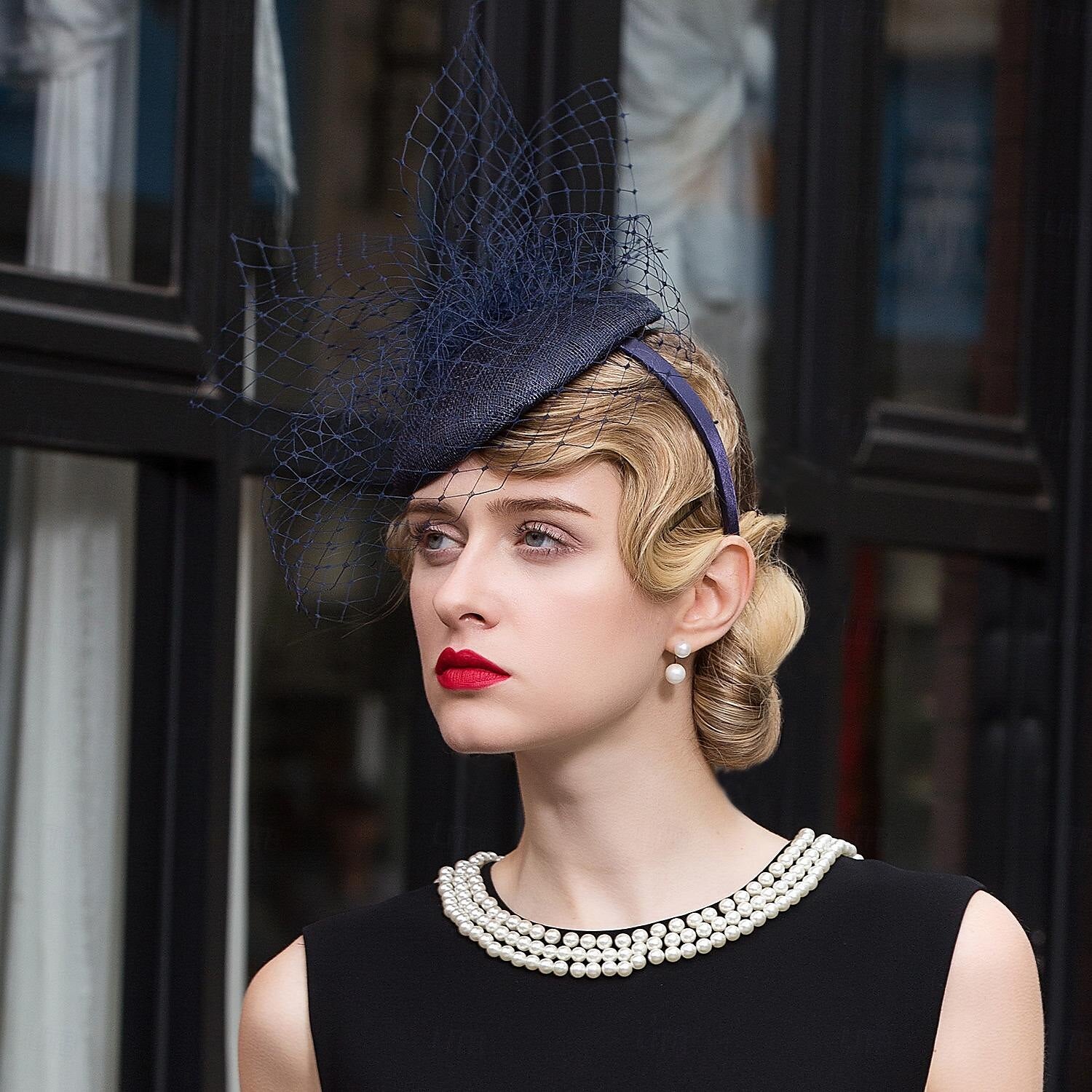 DingJiDress Headbands Hats Headwear Tulle Sinamay Bowler / Cloche Hat Saucer Hat Pillbox Hat Wedding Tea Party Elegant Wedding With Tulle Headpiece Headwear