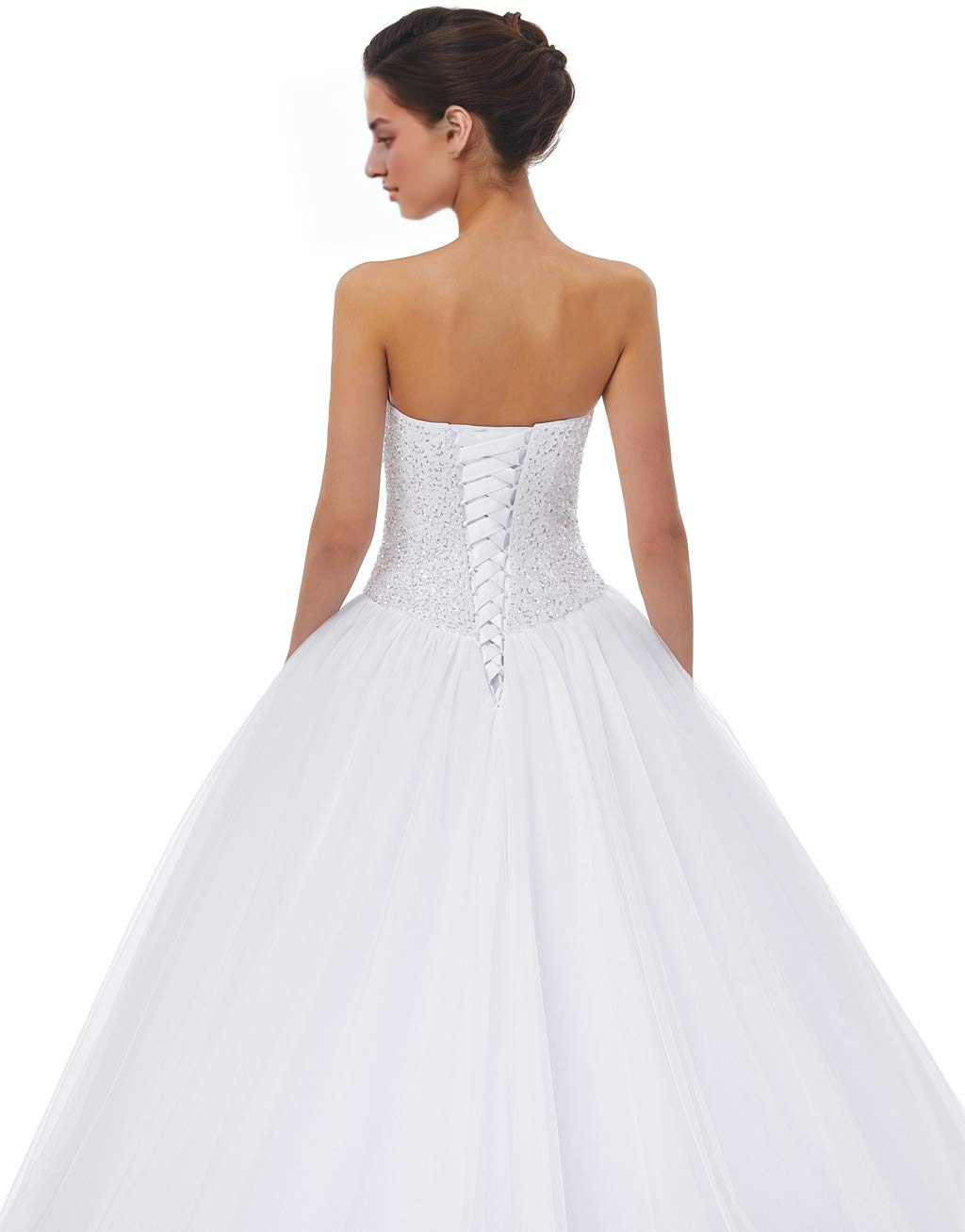 DingJiDress Wedding Dress A-line Sweetheart Tulle Train Gorgeous Fantastic Formal Women's Dresses
