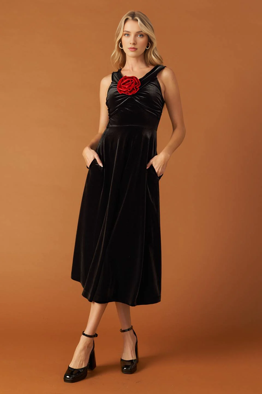 DingJiDress November December Wedding Guest Dress Fashion A Line Featuring Off Shoulder Neckline Rose Zipper Closure Velvet Dress Elegant Formal Party Dress