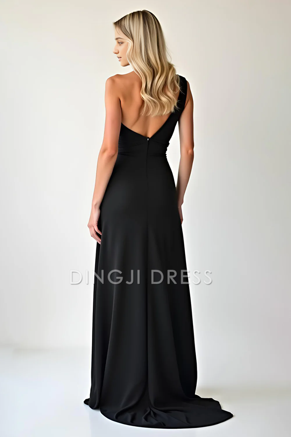 DingJiDress High Quality Dress Elegant Mermaid Sheath One Shoulder Fashion Long With Slit Prom Dress
