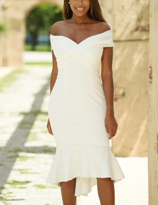 DingJiDress Wedding Dress December Wedding Strapless Mermaid Cultivate oneself Plus Size Elegant Simple Dress