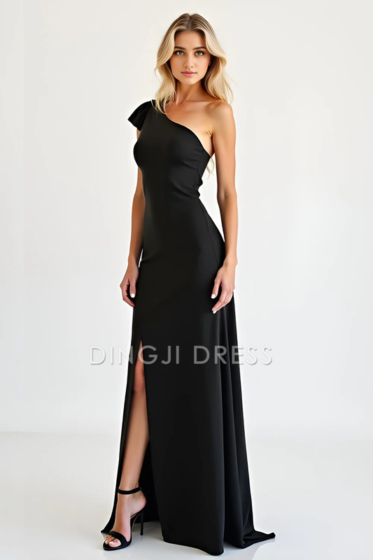 DingJiDress High Quality Dress Elegant Mermaid Sheath One Shoulder Fashion Long With Slit Prom Dress