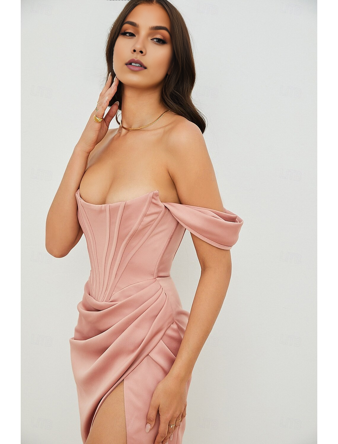 DingJiDress Hot Sale Short Prom Dress Sheath Cocktail Elegant Holiday Sleeveless Off Shoulder Pleats Slit Dress Masquerade Dress Charming New Homecoming Dress