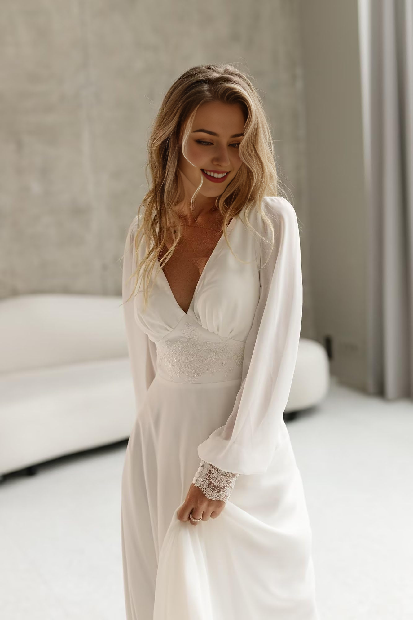 DingJiDress Wedding Dress Princess Lace Off Shoulder Long Sleeves Luxury Ball Gown Bridal Dresses Formal Women's Dresses