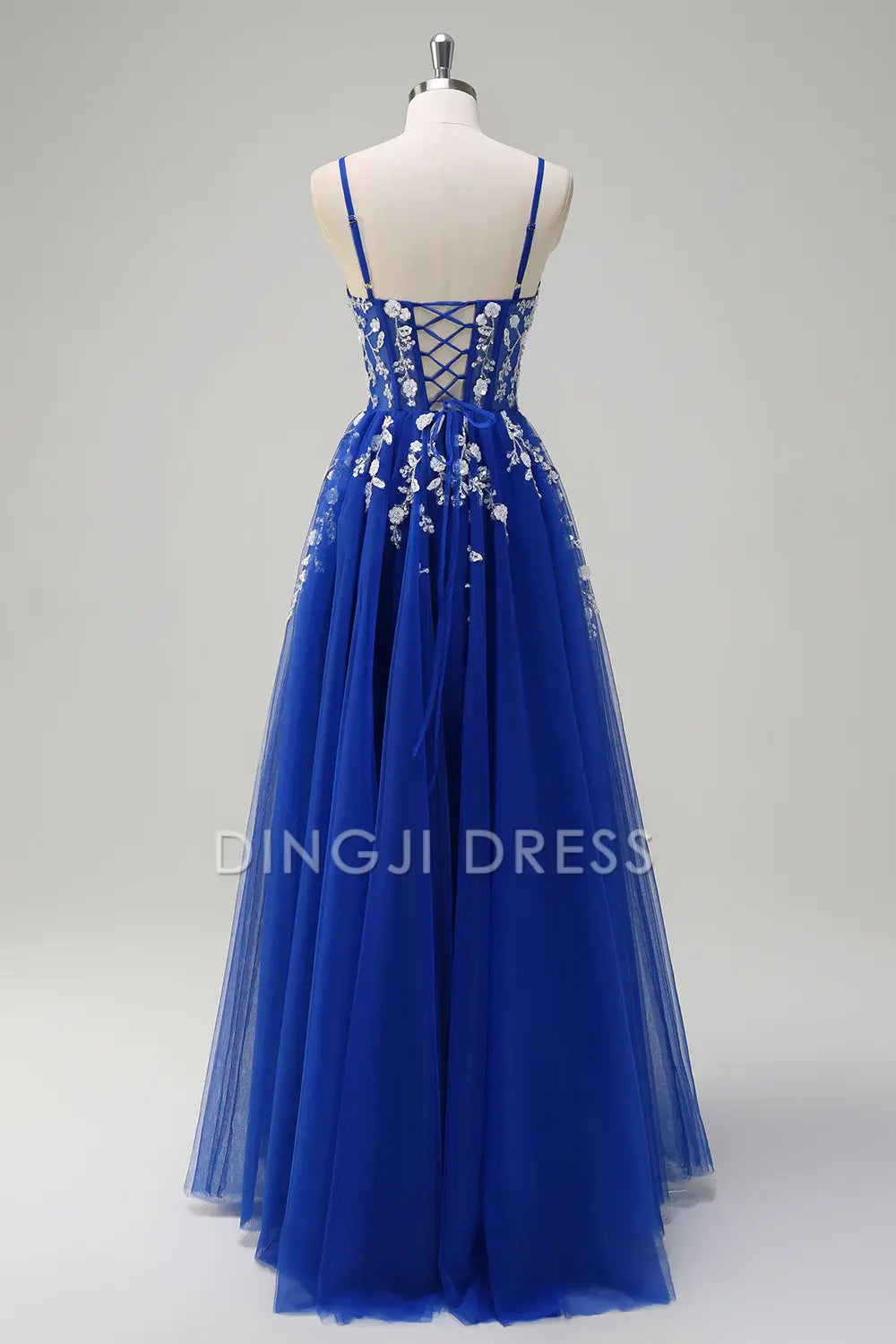DingJiDress High Quality Dress Evening Dress Exquisite A-Line Spaghetti Straps Floral Backless With Slit Youthful Long Prom Dress