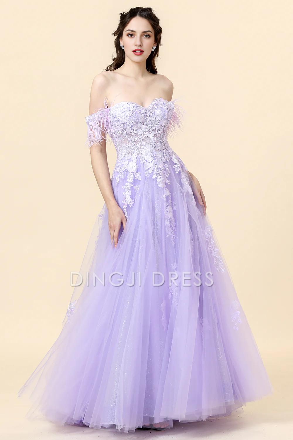 DingJiDress High Quality Dress Evening Dress Exquisite A Line Sweetheart Appliques Backless Fantastic Long Prom Dress