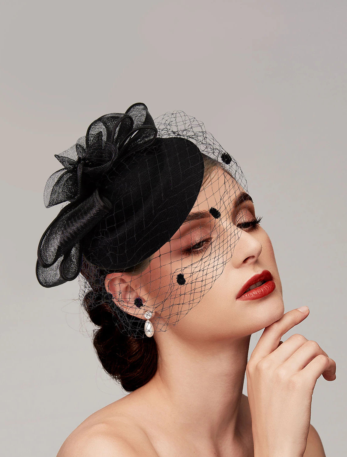 DingJiDress Feathers / Net Fascinators / Hats / Headpiece with Feather / Cap / Flower 1 PC Wedding / Horse Race / Ladies Day Headpiece