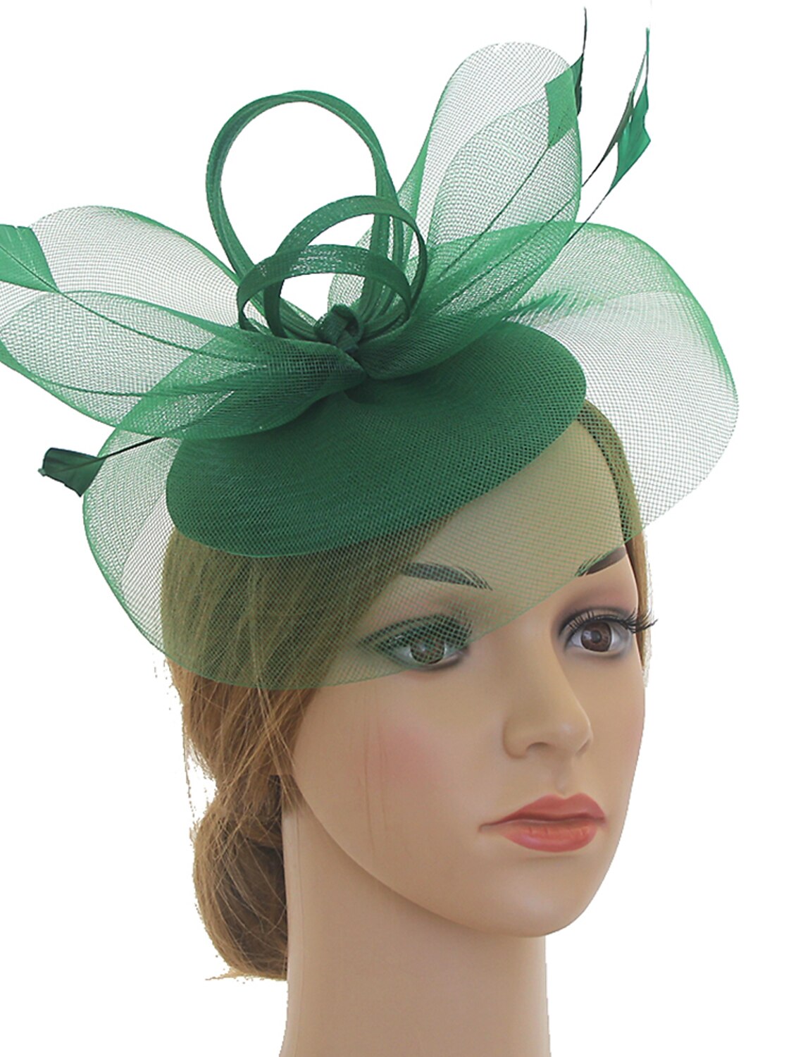 DingJiDress Fascinators Kentucky Derby Hat Headwear Organza Polyester / Polyamide Fedora Hat Floppy Hat Veil Hat Tea Party Horse Race Ladies Day Vintage Style Vintage Elegant With Feather Appliques